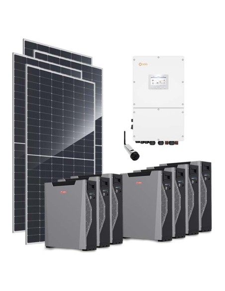 Three-phase photovoltaic kit 30000W 30kW Solis inverter Weco 5k3 XP 37.59kWh lithium battery