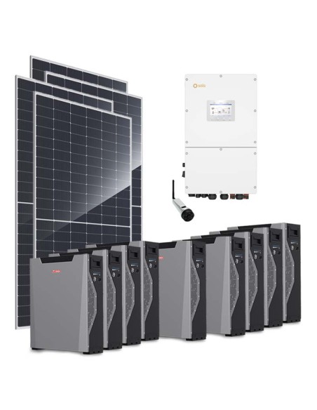 Three-phase photovoltaic kit 50400W 50kW Solis inverter Weco 5k3 XP 48.33kWh lithium battery