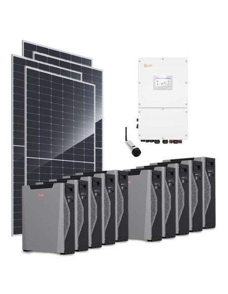 Three-phase photovoltaic kit 50400W 50kW Solis inverter Weco 5k3 XP 53.70kWh lithium battery