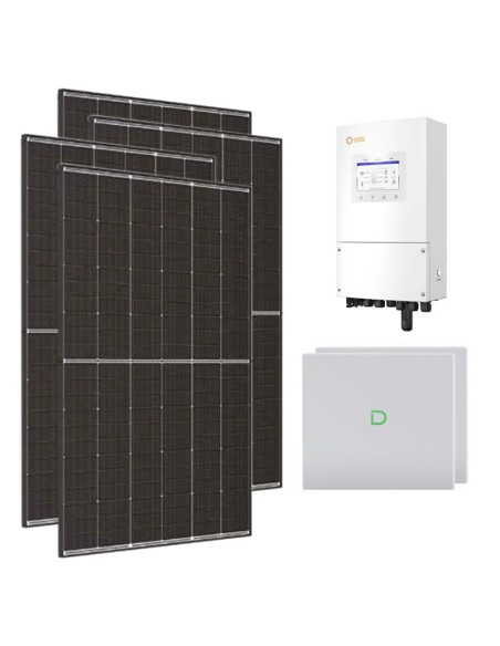 Single-phase photovoltaic kit 9100W 8kW Solis inverter Dyness Powerbox G2 20.48kWh lithium battery