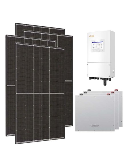 Single-phase photovoltaic kit 8100W 8kW Solis inverter Dyness DL5.0C 15.36kWh lithium battery