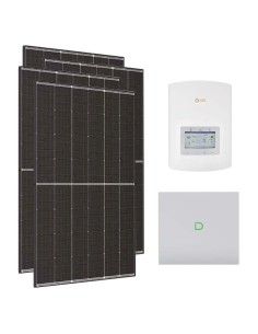 Monofase: vendita all'ingrosso Kit fotovoltaico monofase 5460W inverter 5kW Solis batteria al litio 10.24kWh Dyness Powerbox G2
