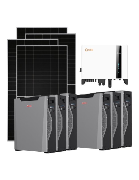 Three-phase photovoltaic kit 10620W 10kW Solis inverter Weco 5k3 XP 32.22kWh lithium battery