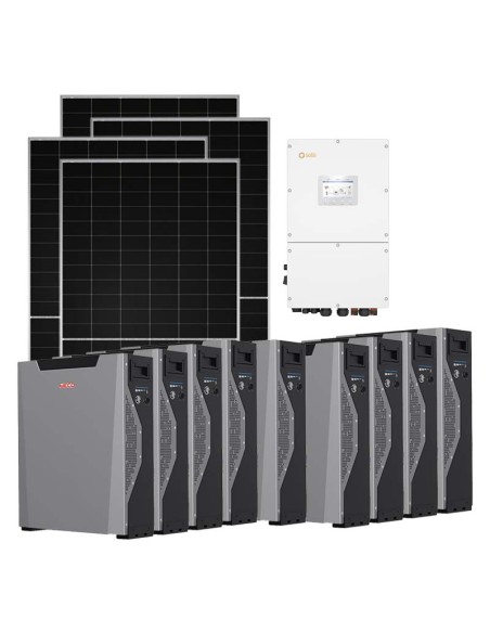 Three-phase photovoltaic kit 48380W 50kW Solis inverter Weco 5k3 XP 48.33kWh lithium battery