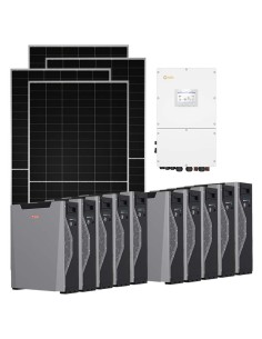 Trifase: vendita all'ingrosso Kit fotovoltaico trifase 48380W inverter 50kW Solis batteria al litio 64.44kWh Weco 5k3 XP