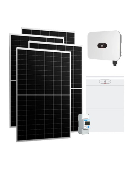 Single-phase photovoltaic kit 4185W 4kW LB0 inverter Huawei 14kWh LUNA2000 lithium battery