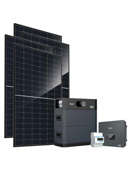 Three-phase photovoltaic kit 10120W 10kW Zucchetti inverter HV SMART 5K 10.24kWh lithium battery