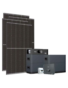 Three-phase photovoltaic kit 10100W 10kW Zucchetti inverter HV SMART 5K 20.48kWh lithium battery