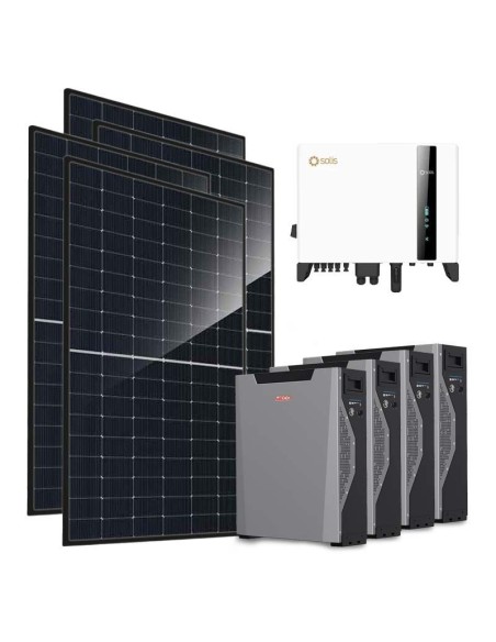 Three-phase photovoltaic kit 5520W 5kW Solis inverter Weco 5k3 XP 21.48kWh lithium battery