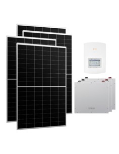 Monofase: vendita all'ingrosso Kit fotovoltaico monofase 4650W inverter 4.6kW Solis batteria al litio 15.36kWh Dyness DL5.0C
