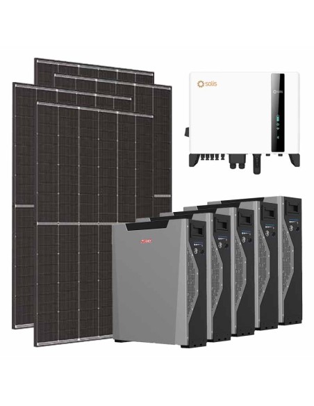 Three-phase photovoltaic kit 8160W 8kW inverter Solis 26.85kWh Weco 5k3 XP lithium battery