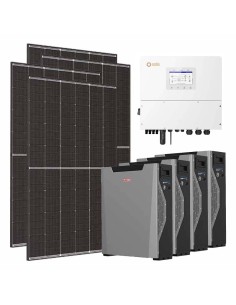 Three-phase photovoltaic kit 15300W 15kW inverter Solis 21.48kWh Weco 5k3 XP lithium battery