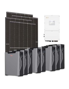 Three-phase photovoltaic kit 30600W 30kW inverter Solis 42.96kWh Weco 5k3 XP lithium battery