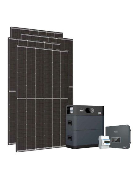 Three-phase photovoltaic kit 15300W 15kW Zucchetti inverter HV SMART 5K 10.24kWh lithium battery