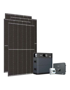 Three-phase photovoltaic kit 20400W 20kW Zucchetti inverter HV SMART 5K 10.24kWh lithium battery