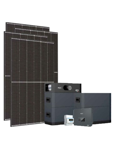 Three-phase photovoltaic kit 20400W 20kW Zucchetti inverter HV SMART 5K 20.48kWh lithium battery