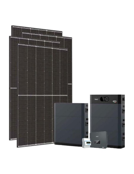 Three-phase photovoltaic kit 20400W 20kW Zucchetti inverter HV SMART 5K 30.72kWh lithium battery