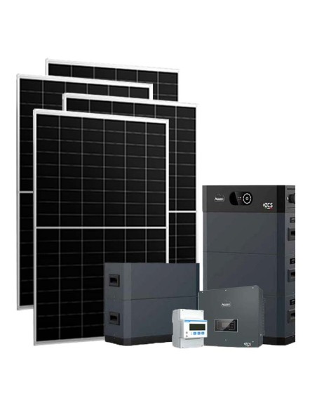 Three-phase photovoltaic kit 15810W 15kW Zucchetti inverter HV SMART 5K 25.60kWh lithium battery