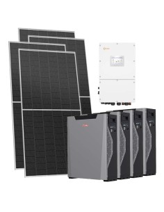 Trifase: vendita all'ingrosso Kit fotovoltaico trifase 31000W inverter 30kW Solis batteria al litio 21.48kWh Weco 5k3 XP