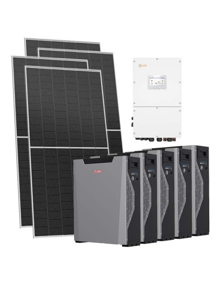 Trifase: vendita all'ingrosso Kit fotovoltaico trifase 31000W inverter 30kW Solis batteria al litio 26.85kWh Weco 5k3 XP