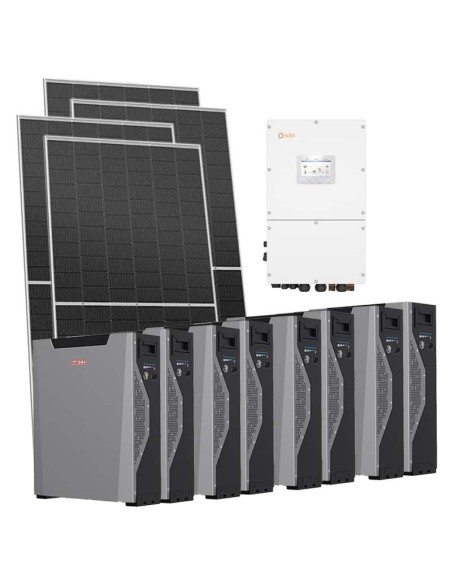 Trifase: vendita all'ingrosso Kit fotovoltaico trifase 52080W inverter 50kW Solis batteria al litio 42.96kWh Weco 5k3 XP