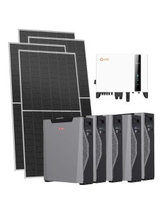 Three-phase photovoltaic kit 11160W 10kW Solis inverter Weco 5k3 XP 26.85kWh lithium battery