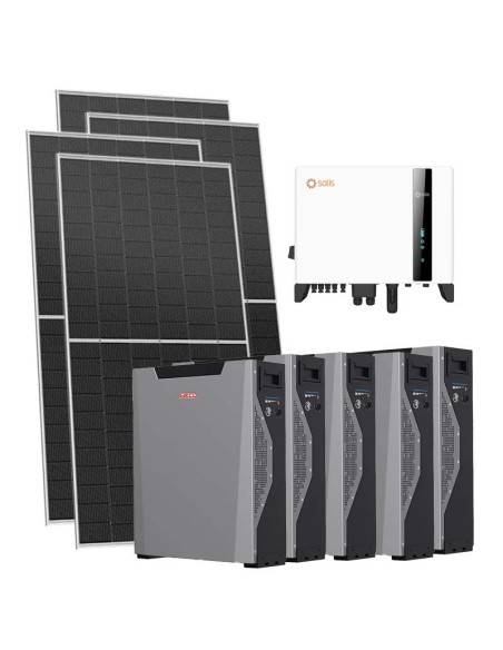 Trifase: vendita all'ingrosso Kit fotovoltaico trifase 11160W inverter 10kW Solis batteria al litio 26.85kWh Weco 5k3 XP