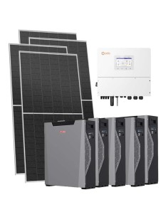 Three-phase photovoltaic kit 12400W 12kW Solis inverter Weco 5k3 XP 26.85kWh lithium battery