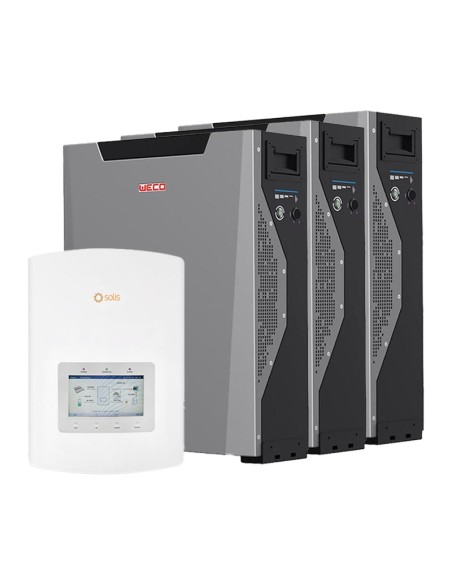 Solis con Weco: vendita all'ingrosso Sistema di accumulo monofase inverter 6kW Solis accumulo 16.11kWh Weco 5k3 XP