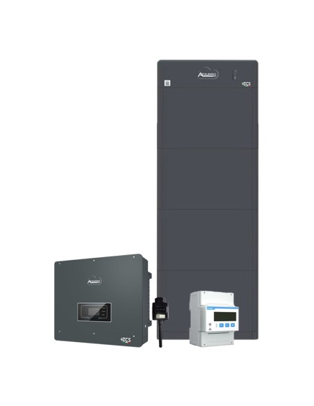 Three-phase storage system 10kW Zucchetti inverter HV ZBT 5K 20.48kWh lithium batteries