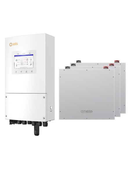 Single-phase storage system 8kW Solis inverter 15.36kWh Dyness DL5.0C lithium battery