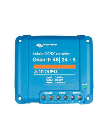 Convertitori CC-CC: vendita all'ingrosso Convertitore di tensione DC-DC Orion-Tr Isolato 48/24-5A Victron Energy - ORI482410110
