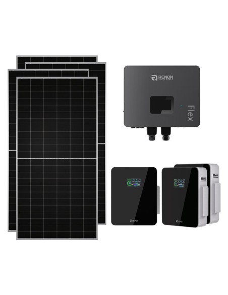 Single-phase photovoltaic kit 7080W 6kW inverter 15.36kWh storage Xcellent Renon Power