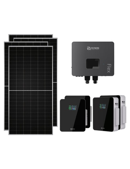 Single-phase photovoltaic kit 7080W 6kW inverter 20.48kWh storage Xcellent Renon Power