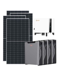Trifase: vendita all'ingrosso Kit fotovoltaico trifase 5850W inverter 5kW batteria al litio 21.48kWh Weco 5k3 XP Solis