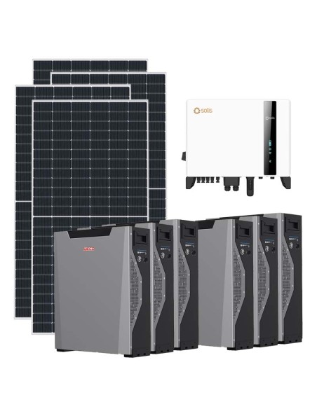 Trifase: vendita all'ingrosso Kit fotovoltaico trifase 10530W inverter 10kW batteria al litio 32.22kWh Weco 5k3 XP Solis