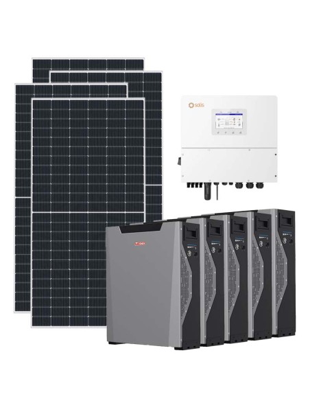 Three-phase photovoltaic kit 12870W 12kW inverter 26.85kWh Weco 5k3 XP lithium battery Solis