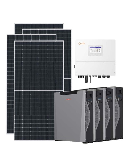 Three-phase photovoltaic kit 15210W 15kW inverter 21.48kWh Weco 5k3 XP lithium battery Solis