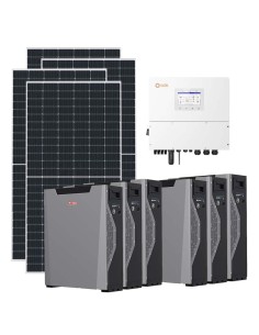 Three-phase photovoltaic kit 21060W 20kW inverter 32.22kWh Weco 5k3 XP lithium battery Solis