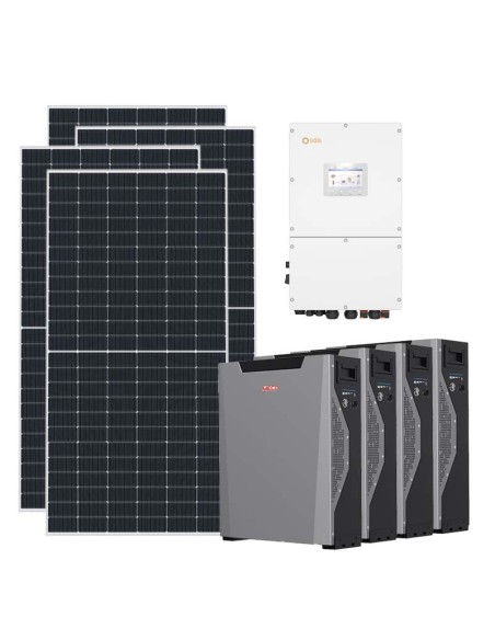 Trifase: vendita all'ingrosso Kit fotovoltaico trifase 30420W inverter 30kW batteria al litio 21.48kWh Weco 5k3 XP Solis