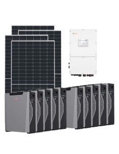 Three-phase photovoltaic kit 50310W 50kW inverter 64.4kWh Weco 5k3 XP lithium battery Solis