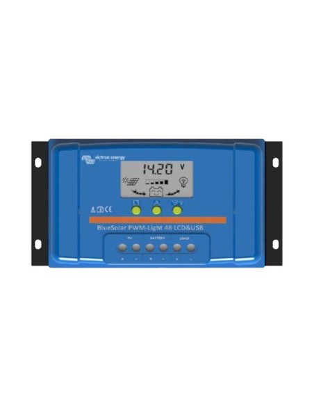 Victron Energy: vendita all'ingrosso Regolatore di Carica PWM BlueSolar 10A 48V Display LCD e USB Victron Energy - SCC040010050