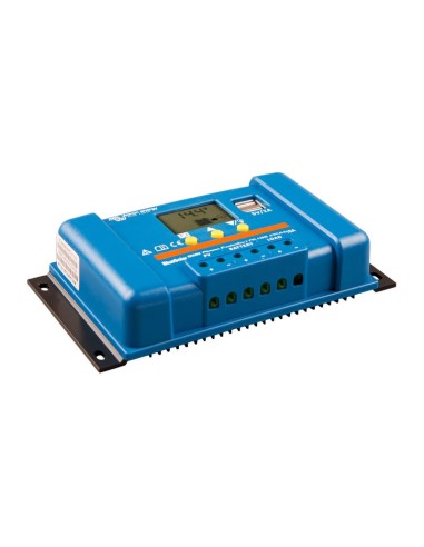 BlueSolar PWM Charge Controller 10A 12/24V LCD Display and USB Victron Energy - SCC010010050