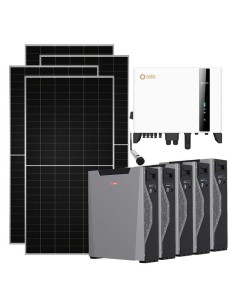 Three-phase photovoltaic kit 5900W 5kW Solis inverter Weco 5k3 XP 26.85kWh lithium battery