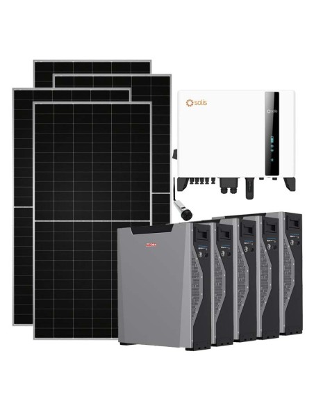 Trifase: vendita all'ingrosso Kit fotovoltaico trifase 7080W inverter 6kW Solis batteria al litio 26.85kWh Weco 5k3 XP