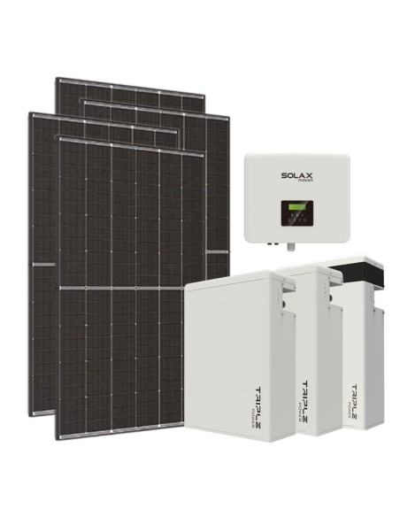 Monofase: vendita all'ingrosso Kit fotovoltaico monofase 8100W inverter 7.5kW batteria al litio 17.4KWh T-BAT-H5.8 Solax Power