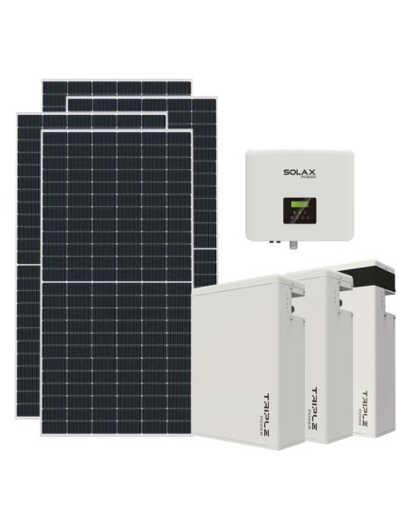 Single phase photovoltaic kit 8190W 7.5kW inverter 17.4KWh lithium battery T-BAT-H5.8 Solax Power