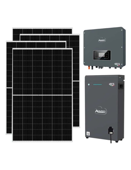 Monofase: vendita all'ingrosso Kit fotovoltaico monofase 3640W inverter 3kW batteria al litio 5.1kWh LV ZSX5000 S Zucchetti