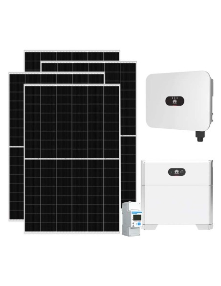 Monofase: vendita all'ingrosso Kit fotovoltaico monofase 5460W inverter 5kW Huawei batteria al litio 5kWh LUNA2000