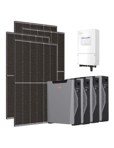 Single-phase photovoltaic kit 8080W 8kW inverter 21.4kWh Weco 5k3 XP lithium battery Solis
